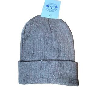 Yacht & Smith Grey Knit Fisherman’s Beanie  unisex one size NWT